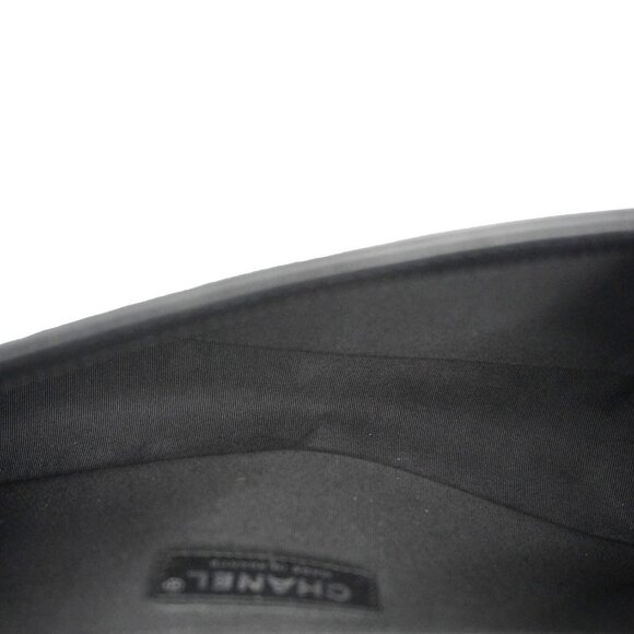 Chanel  Boy Flap Chevron Leather with Holographic PVC Crossbody Bag Black - Picture 14 of 16